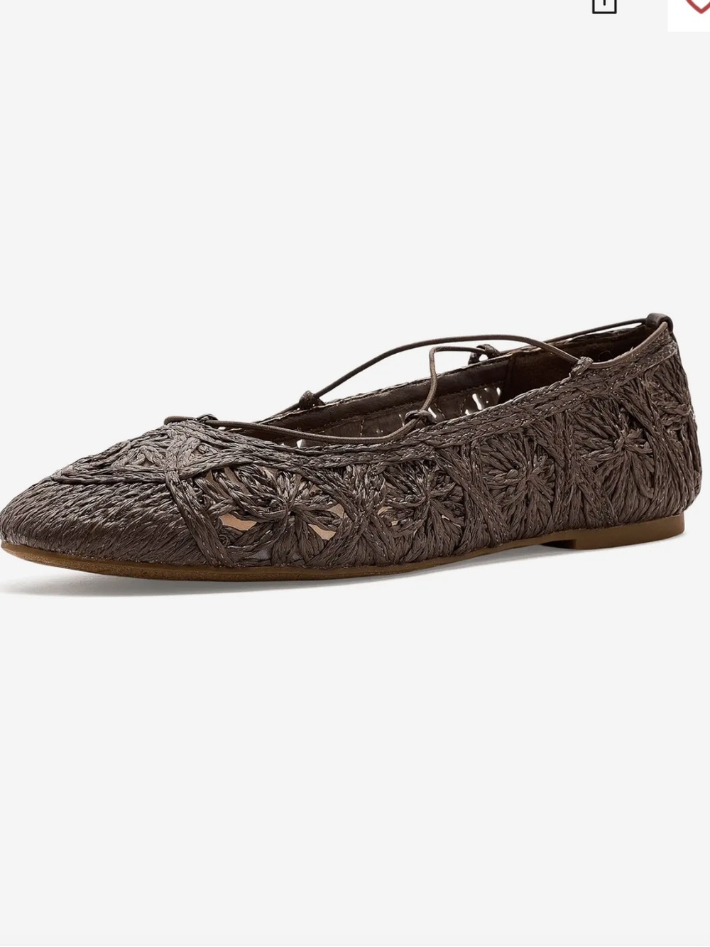 Woven Lace-Up Flat